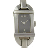 Gucci 6800L Stainless Steel Quartz Analog Watch, Black Dial, Women's — Good