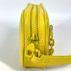 LOUIS VUITTON M53554 Monogram Empreinte Pochette Volga Second Bag Chain Clutch Taurillon Leather Men's Yellow Like New — Like New