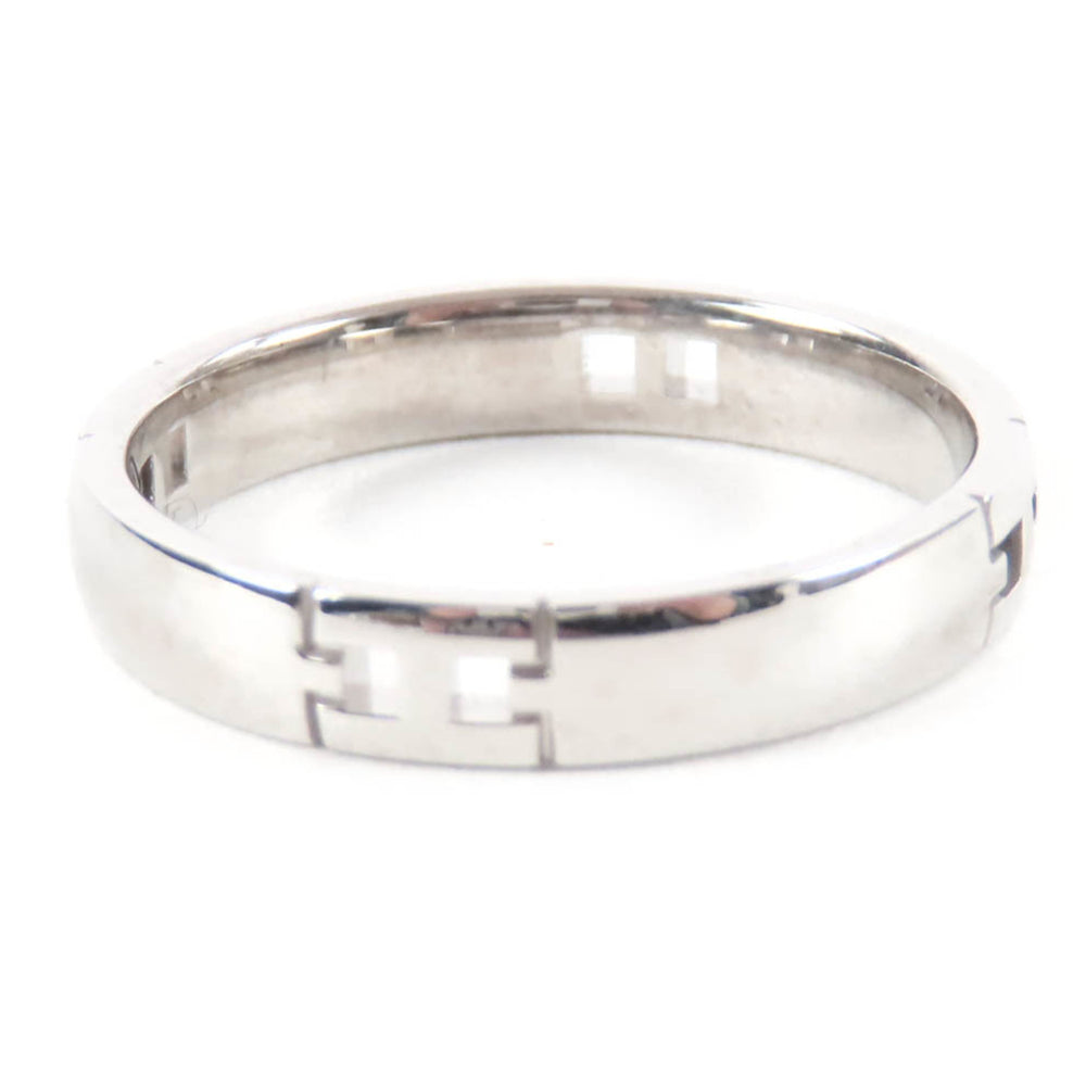 HERMES Hercules Ring 18K 750 (WG) Men's/Women's Accessory Silver 55 Weight 4.27g — Like New