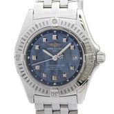 BREITLING Callistino Blue MOP Dial Steel Quartz Watch A72345 Polished — Very Good