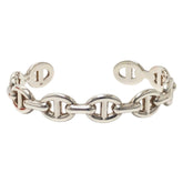 HERMES Chaine d'Ancre Enchainée SH size accessory bangle SV925 women's silver like new — Like New