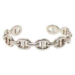 HERMES Chaine d'Ancre Enchainée SH size accessory bangle SV925 women's silver like new — Like New