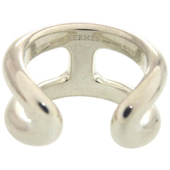 Like new Hermès Osmos PM 25X016911, 925 silver, approximately size 13, silver ring, 0580, HERMES — Like New