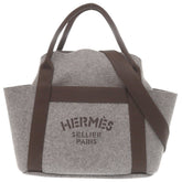 Hermes Sac de Pansage Groom Felt Grimoyen Silver Hardware Z Stamp (2021) 2-Way Tote Bag 0264HERMES — Like New