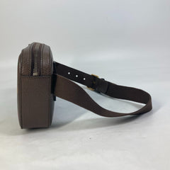GUCCI 602695 Cross Belt Bag 100th Anniversary Shoulder Body Leather Men's Brown L-230928-1 — New - Store Return