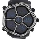 JACOB & CO 5 Time Zone Ghost Watch GMT JC-GST-WHD Stainless Steel x Rubber Black Quartz Digital Display Dial Men's — Very Good