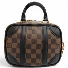 LOUIS VUITTON N50063 Damier Valisette Souple BB Canvas Shoulder Bag, Brown, Made in France, Women's, with Dust Bag — Like New