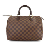Louis Vuitton Damier Speedy 30 Handbag, Ebene Brown, N41531, Gold Hardware — Like New