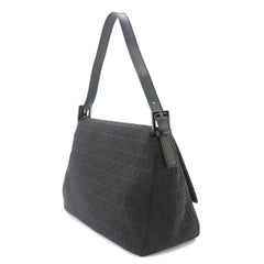 Fendi Zucchino Mamma Baguette Shoulder Handbag, Canvas, Black, 8BR001, Gunmetal Hardware — Like New