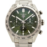 TAG Heuer Carrera Calibre 02 Sport CBN2A10 Green Dial Men's Watch — Good