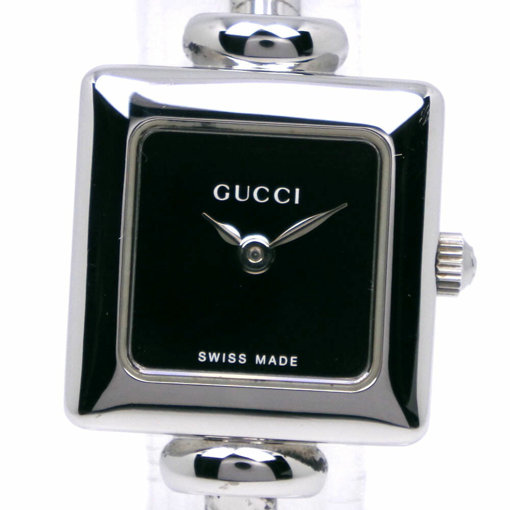 Gucci GUCCI Watch 1900L Stainless Steel Quartz Analog Display Black Dial Women's — Good