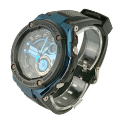 CASIO Casio Watch G-SHOCK G-STEEL G-Shock G-Steel GST-200CP-2AJF Black & Blue Dial Resin Stainless Steel Men's Digital Quartz — Good