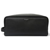 Yves Saint Laurent SAINT LAURENT PARIS 609347 Grain Calf Leather Travel Pouch Clutch Bag with Logo, Black, Made in Italy, Men's, Dust — Like New