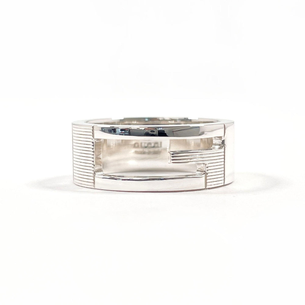 GUCCI Branded Cutout G Ring, Sterling Silver 925, Size 16.5cm, Men's — Like New