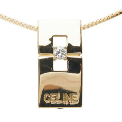 Celine 18K Yellow Gold Pendant Necklace with 0.05ct Diamond and 0.02ct Ruby for Women — Like New