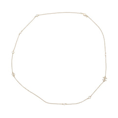 Chanel necklace, Coco Mark, faux pearl, CHANEL long Chanel, NECKLACE — Like New