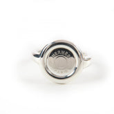 HERMES Vintage AG925 Sterling Silver Ring with Sellier Hardware, Size 49 (approximately equivalent to Japanese size), Weight: 5.4g, Women's — Like New