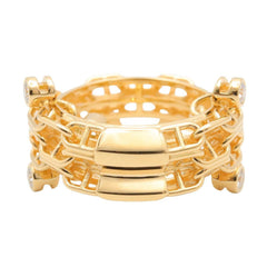 Hermes Calypso Diamond Ring - 18K (Yellow Gold) for Women Clear/Gold Tone — Like New