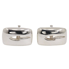 Gucci G logo cufflinks silver 925 made in Italy men's — Like New