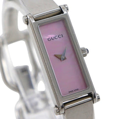 Gucci 1500L Stainless Steel Quartz Analog Watch with Pink Dial for Women — Good