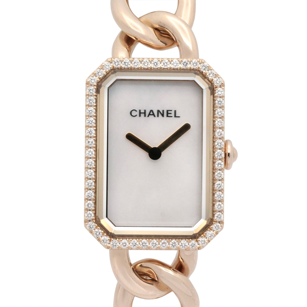 Chanel CHANEL Première Diamond Bezel Watch 18KPG (Pink Gold) Ladies White Shell H4412 — Very Good