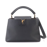 Louis Vuitton Capucines BB 2-way Hand/Shoulder Handbag, Taurillon Leather, Black, M94755 RFID — Like New