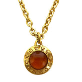 Salvatore Ferragamo Colored Stone Chain Necklace GP Gold Color Women's — Like New