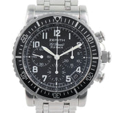 Zenith Rainbow Black 01/02.0470.405 Stainless Steel Automatic Chronograph Men's Dial Watch — Good