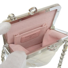 Chanel CHANEL here mark clutch shoulder bag with white seal 3 AP2496 — Like New