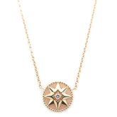 Christian Dior Rose des Vents Necklace, Pink Opal and Diamond, 18K Gold, Women's, 295853 — Like New
