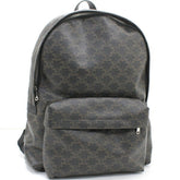 CELINE Backpack Triomphe Canvas Black Brown Rucksack Men's 188382BOV T5686 — Like New