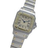 Cartier women's watch, Santos Galbee SM, quartz movement, stainless steel (SS), gold (YG), W20012C4 — Good