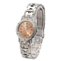 Hermes Clipper CL4 210 Women's Watch, Date Display, Pink Quartz Watch — Very Good