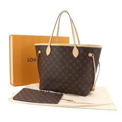Louis Vuitton Monogram Neverfull MM Tote Handbag Brown Rose Beige M46975 RFID — New - Store Return