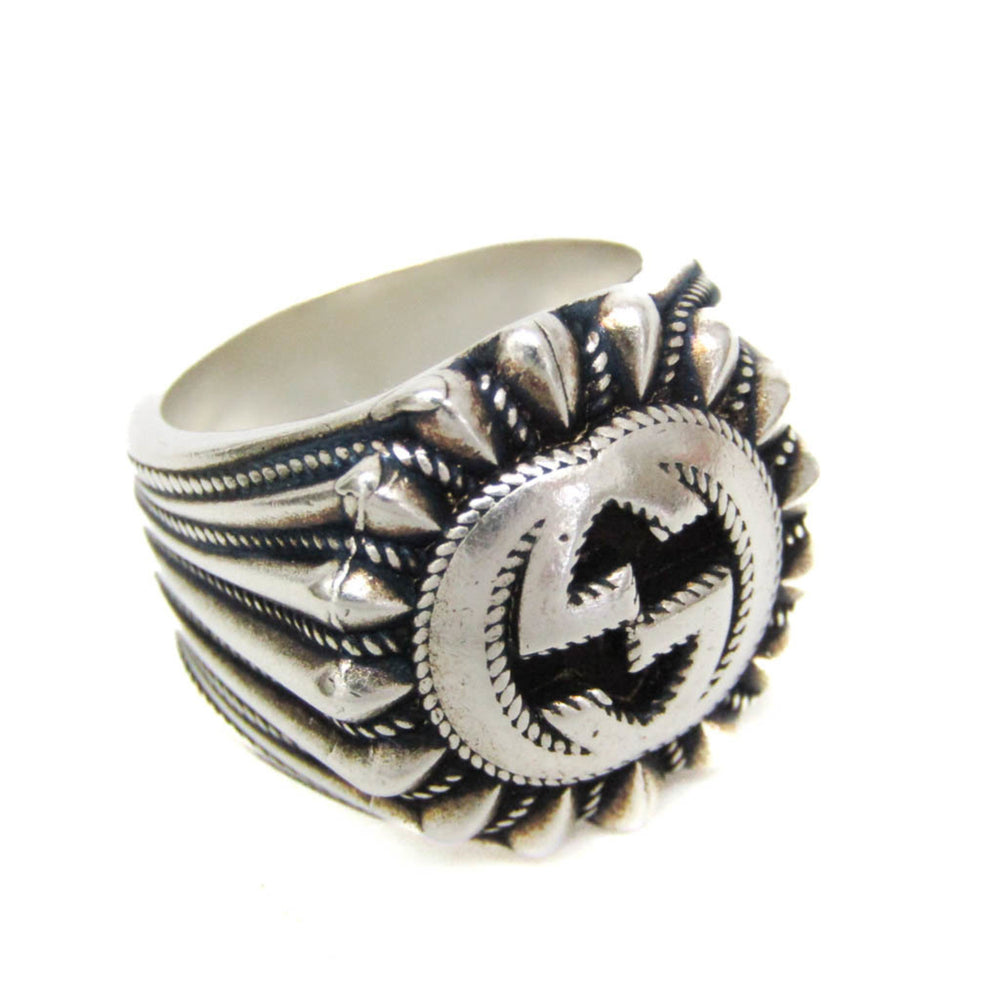 Gucci Interlocking G 728399 Silver Fashion Band Ring Silver — Like New