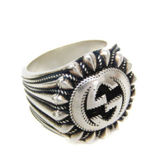 Gucci Interlocking G 728399 Silver Fashion Band Ring Silver — Like New