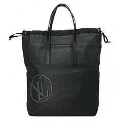 LOUIS VUITTON Louis Vuitton Taurillon LV Circle Cabas Light Tote Bag Black M55000 — Like New