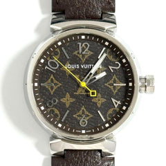 Louis Vuitton Men's Tambour Monogram Watch 39mm — Very Good