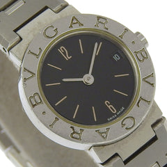 BVLGARI Wristwatch BB23SS Stainless Steel Quartz Analog Display Black Dial Women's — Good