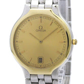 OMEGA De Ville K18 Gold Steel Quartz Mens Watch 196.0316 Polished — Very Good