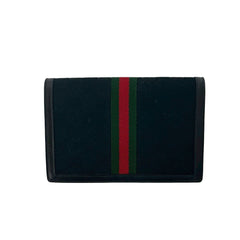 GUCCI Vintage GG Logo Hardware Sherry Line Canvas Leather Pouch Black 79409 — Like New