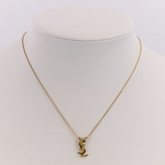 Yves Saint Laurent (YSL) 18K Gold Pendant Chain Necklace for Women — Like New