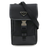 PRADA Triangle Smartphone Case, Shoulder Bag, Handbag, Pouch, Nylon, NERO Black, 2ZH109 — Like New
