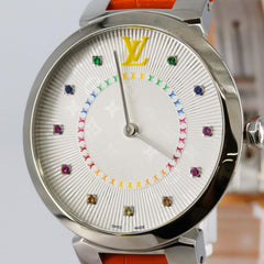 Louis Vuitton Tambour Slim 11P QA159 Stainless Steel Quartz Watch — Very Good