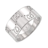 Gucci Icon Wide Ring #18, 18K WG (White Gold 750) — Like New