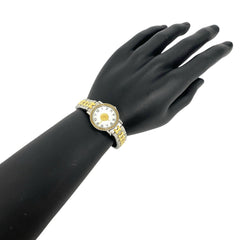 HERMES Vintage Sellier Stainless Steel GP Wristwatch Silver Gold 79642 — Good