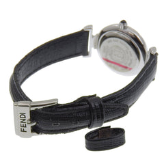 Fendi FENDI watch 320L stainless steel x leather quartz analog black dial women's — Good