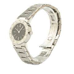 BVLGARI Watch BB23SS Quartz Black Dial Stainless Steel Women's — Very Good