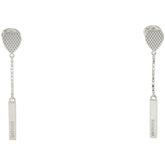 Gucci Heart/Bar Earrings, Sterling Silver 925, Approx. 4.0g, Women's — Like New
