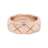 Chanel Coco Crush Medium Ring, 18K Pink Gold, Ring Size 47, J10817. (CHANEL ring) — Like New